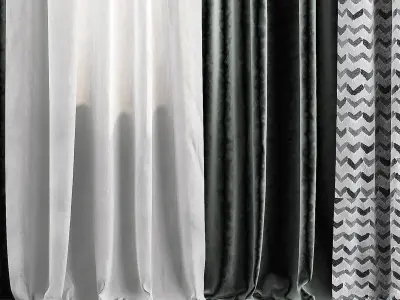Curtain Set 20 3D model