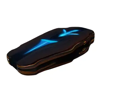 Luminous Wood Tablet Device Low-poly 3D model