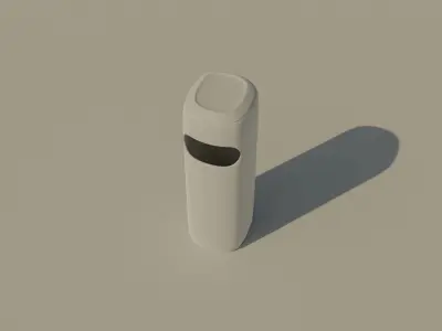 Cigarette Garbage Can - Lowpoly Trash Can Low-poly 3D model
