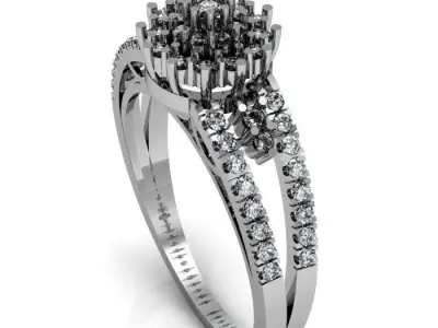 diamond ring 3D print model 85