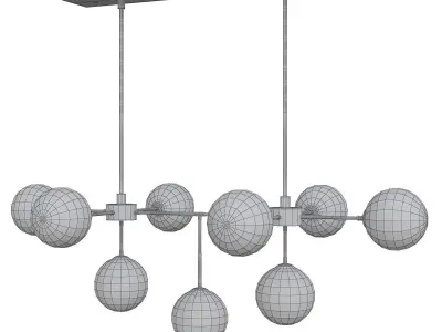 Chandleir 10 pieces 3d model Low-poly 3D model buy