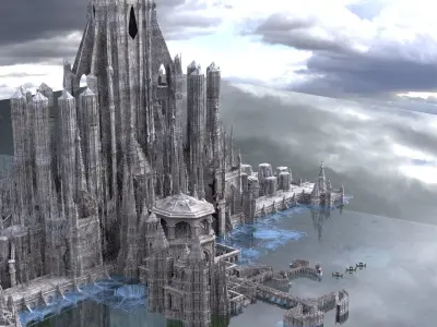 Ancient Aqueduct system Kit bash 3D model