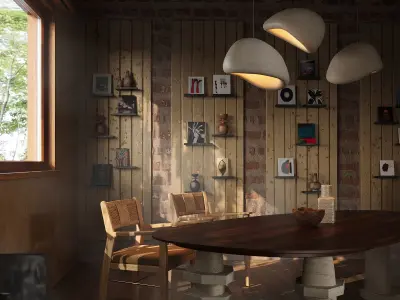   villa interior scenes 3D model purchase