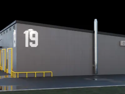 Warehouse Storage Building Exterior 3D model