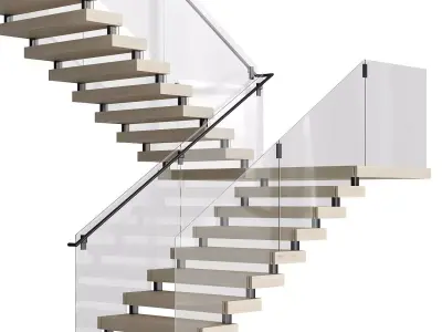 Modern stairs 9 3D model