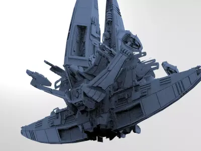 Dark Terra Former ship 4 3D model