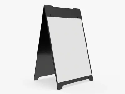 Advertising stand street mockup 02 3D model