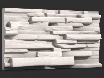 Crude Stone Barrier Low Poly 3D print model purchase