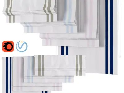 Roman Curtains 74 Pottery Barn Kids Harper Classic Border 3D model