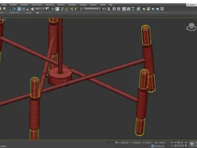 Ezra Chandelier Low-poly 3D model