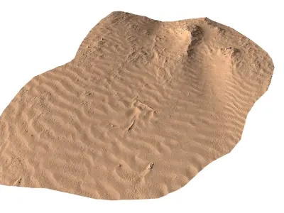 Sand Beach 04 PBR Low-poly 3D model
