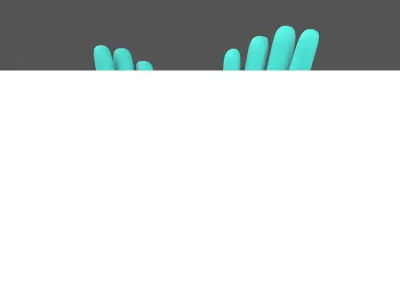 Surgical Gloves Icon v1 004 Low-poly 3D model