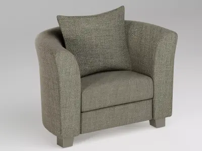 Modern Sofa 3D Model  PBR Textured  Low-Poly  Realistic Low-poly 3D model
