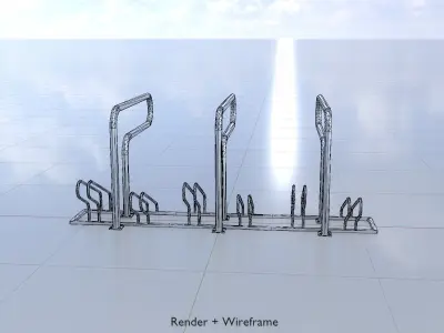 Bicycle Lean-to Parker Version 1 Low-poly 3D model