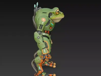 Cyber Frog Mk-III - Recon Amphibian Mecha 3D Model 3D print model