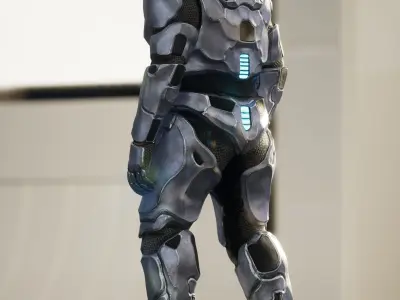 Atlas - Rigged Sci-Fi Character Low-poly 3D model