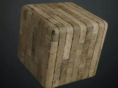 Imperial Green Lacquered Wood Inlay PBR Seamless Texture