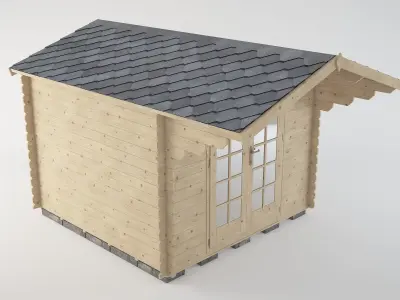 Wooden garden shed1 3D model