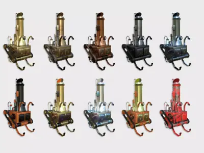 10 Steampunk Backpacks Collection - Character Design Fashion