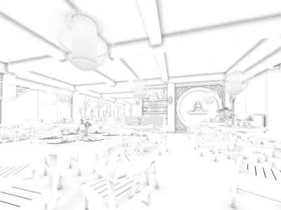 Business Restaurant - Coffee - Banquet  139 3D model