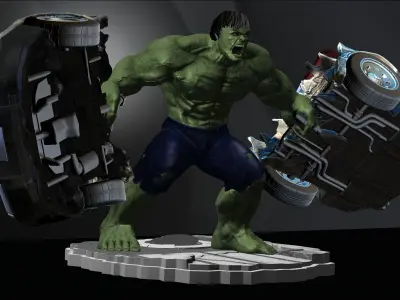 Hulk From Movie The Incredible Hulk 2008  File STL Two Versions 3D print model