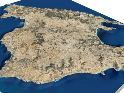 Majorca island full 3d model terrain 3D model
