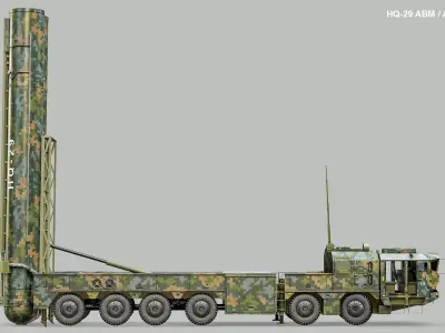  Rigged HQ-29 ABM And ASAT MissileSystem PBR 