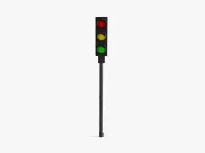 Traffic Light Low-poly 3D model 13