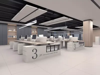 office Low-poly 3D model purchase
