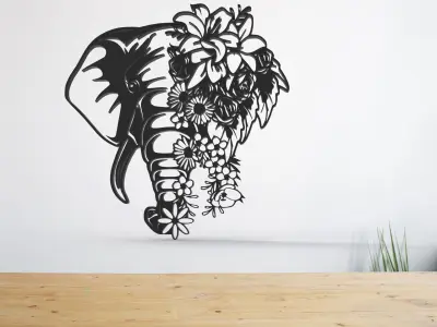 ELEPHANT WALL FRAME 3D print model