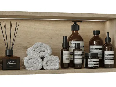 Shelf above the toilet 3 3D model