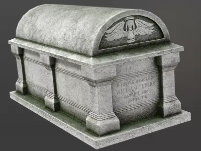 Chest Tomb 4 Low-poly 3D model