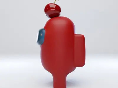 Among Us Cherry Hat Character  3D model