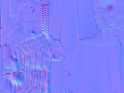 Piloto imperial negro star wars 3D model