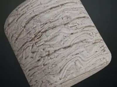 Organic White Swirl Wood Grain PBR Texture