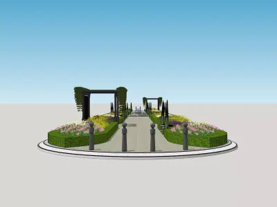 Median garden 3D model