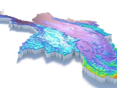 Myanmar Terrain Country 3D model