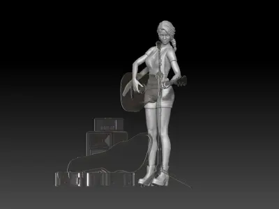 street musician 3D print model