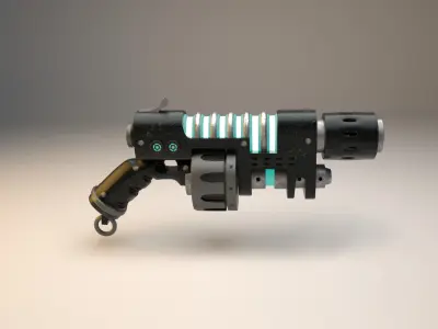 Gun Blaster PBR Free 3D model