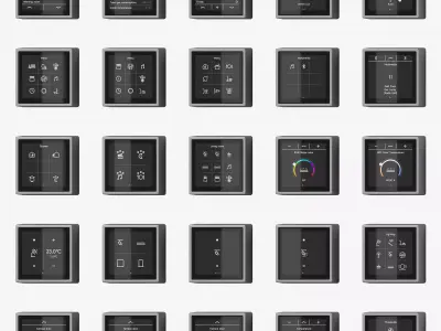 JUNG LS Cube LS Touch smart KNX kit 54 items 3D model