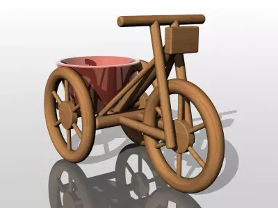 decorative flower pot 3D model