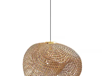 Vertigo Bamboo Rattan Pendant Lamp 3D model