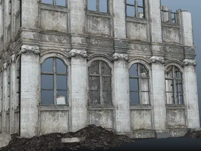 Detailed Ruined Building A20 3D model