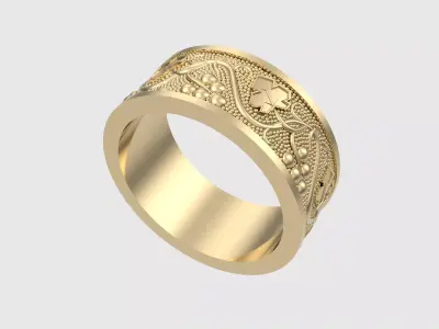 Charming Filigree Band Ring JDBCo 3D print model purchase