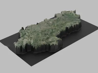 Albania Map Low-poly 3D model
