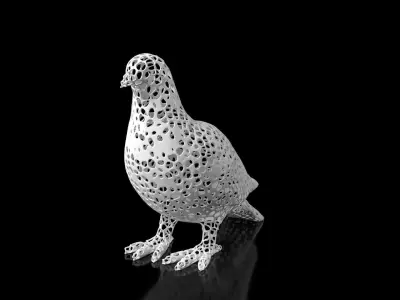 Dove Voronoi Low-poly 3D model