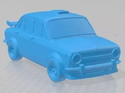Seat 850 4 Doors Sport Cartoon Tuning Printable Car 3D print model