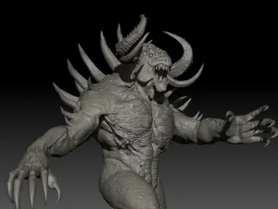 DemonBoss5 High Poly for 3d Print 3D print model
