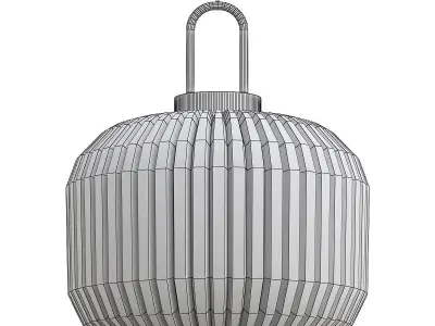 FRIST clear glass pendant light with gold finish 3D model