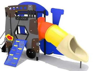 Locomotive Train Playground Low-poly 3D model